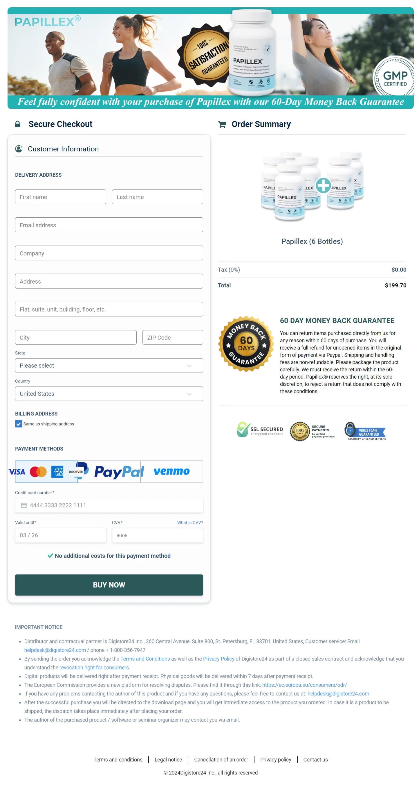 Papillex Order Form